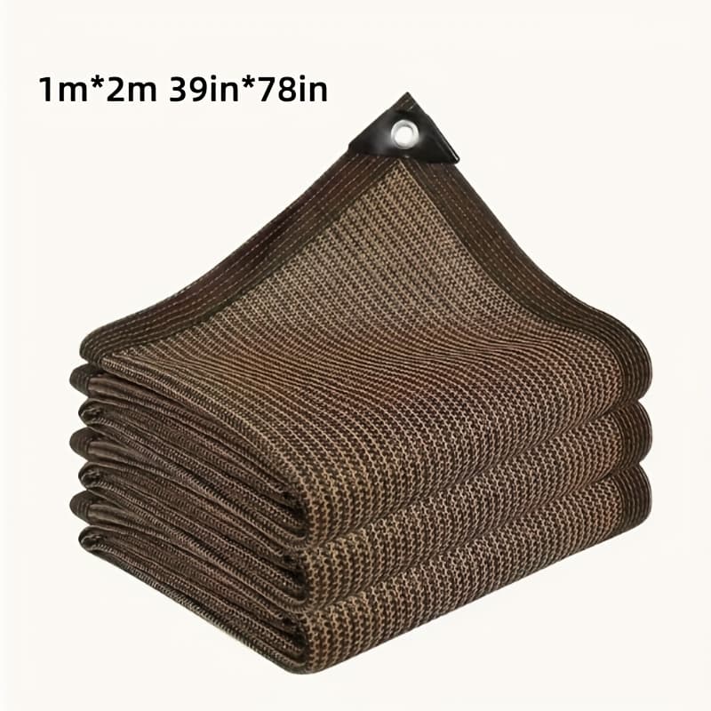 TEMU 39 Inches Long/ 79 Inches Wide Brown Privacy Fence Net | Backyard & Garden Perimeter Barrier | Durable Fence For Privacy Protection, .