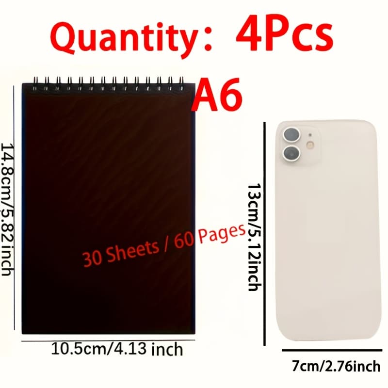TEMU 4pcs Acid-free Watercolor Sketchbooks, Top Spiral Bound, Each, High- Drawing & , Premium Sketch Notebook Set