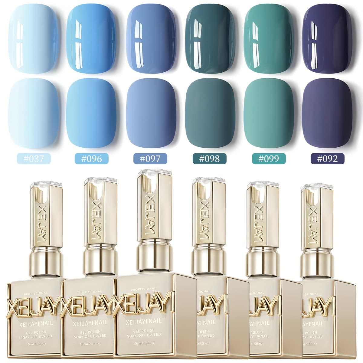 TEMU Set Of 6pcs Of 15ml Gel Nail Polish, Semi-permanent Gel Polish Kits, Perfect For Manicure. Soak Off Led Nail Art For , An Ideal Gift For Women
