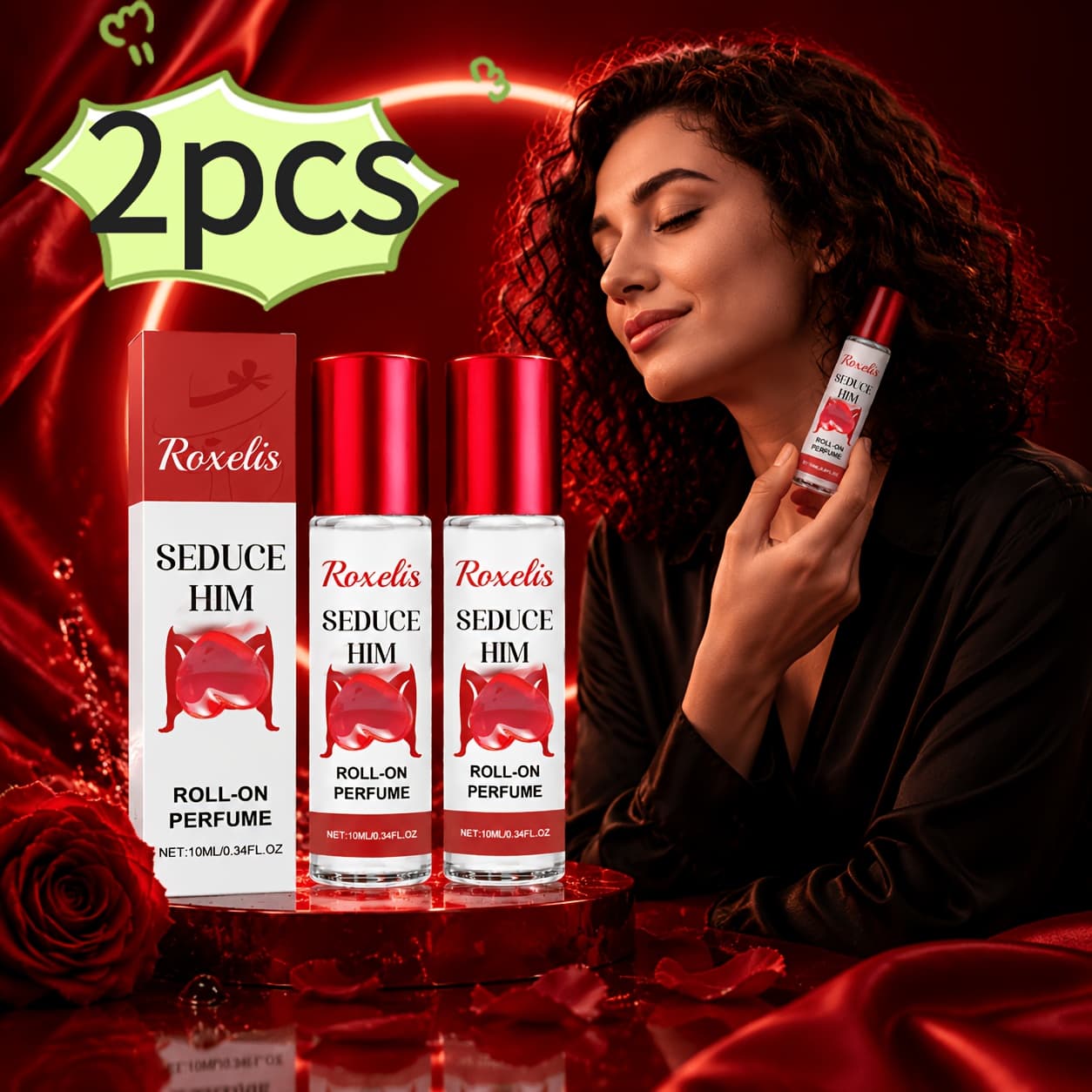 TEMU 2pcs Roxelis Charm Cologne Couple Atmosphere Pheromone Perfume, Dating Companion Fragrance, Long-lasting Scent With