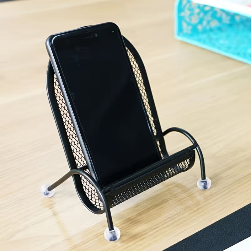 TEMU Creative Desktop Phone Holder, A Cute Chair Design That Provides A Stable And Weighted Support For Phones, Suitable For Use In Bed