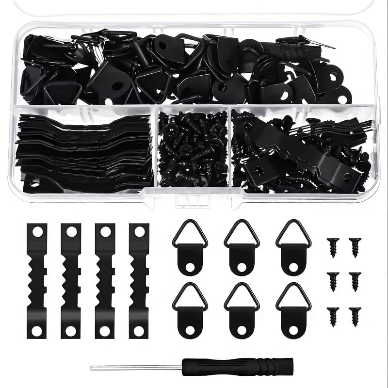 TEMU 252pcs Of Picture Frame Suspension Kit, Including Hooks, Screws, And Anchors, Used For Photo Display Of Picture Frame Decorations
