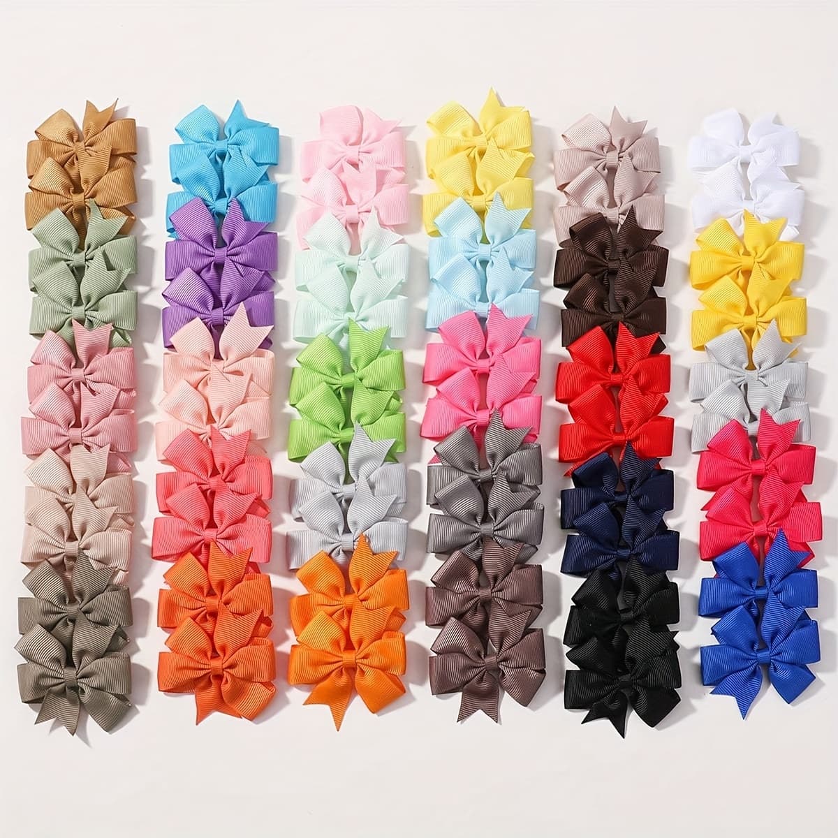 TEMU 20-60pcs Candy Color Bowknot 's Hair Clips Fun Cute Hair Additions Random Color