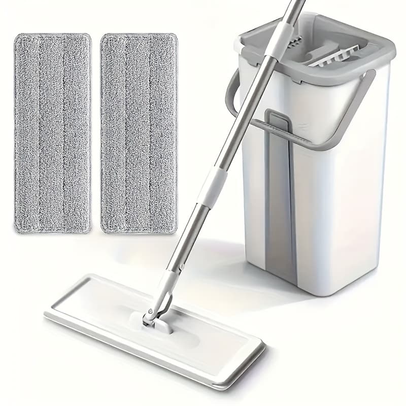 TEMU 1 Household Floor Mop And - Plastic, Space-saving, Easy To Clean, Ideal For Bathroom, Bedroom, Living Room, Kitchen - Essential Cleaning Tool For Home Use