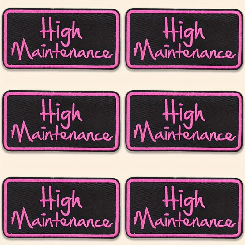 TEMU 6pcs Per Set Of "" Ironing Embroidered Patch Stickers, Suitable For Truck Drivers' Hats, Jeans, Jackets, Bags, Backpacks, And Essential Embroidered Decorative Stickers For Small Business