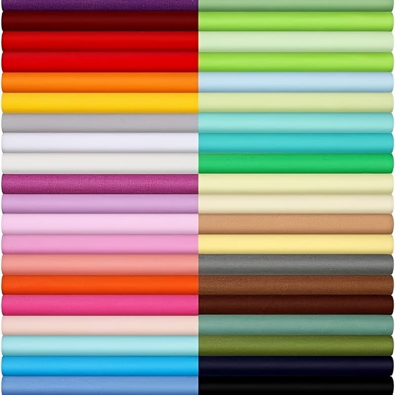 TEMU 40pcs Solid Color Fabric Bundles 10 X 10 Inch Fabric Squares Quilting Fabric Sewing Craft Precut Fabric Scrap For Diy Sewing Craft ()