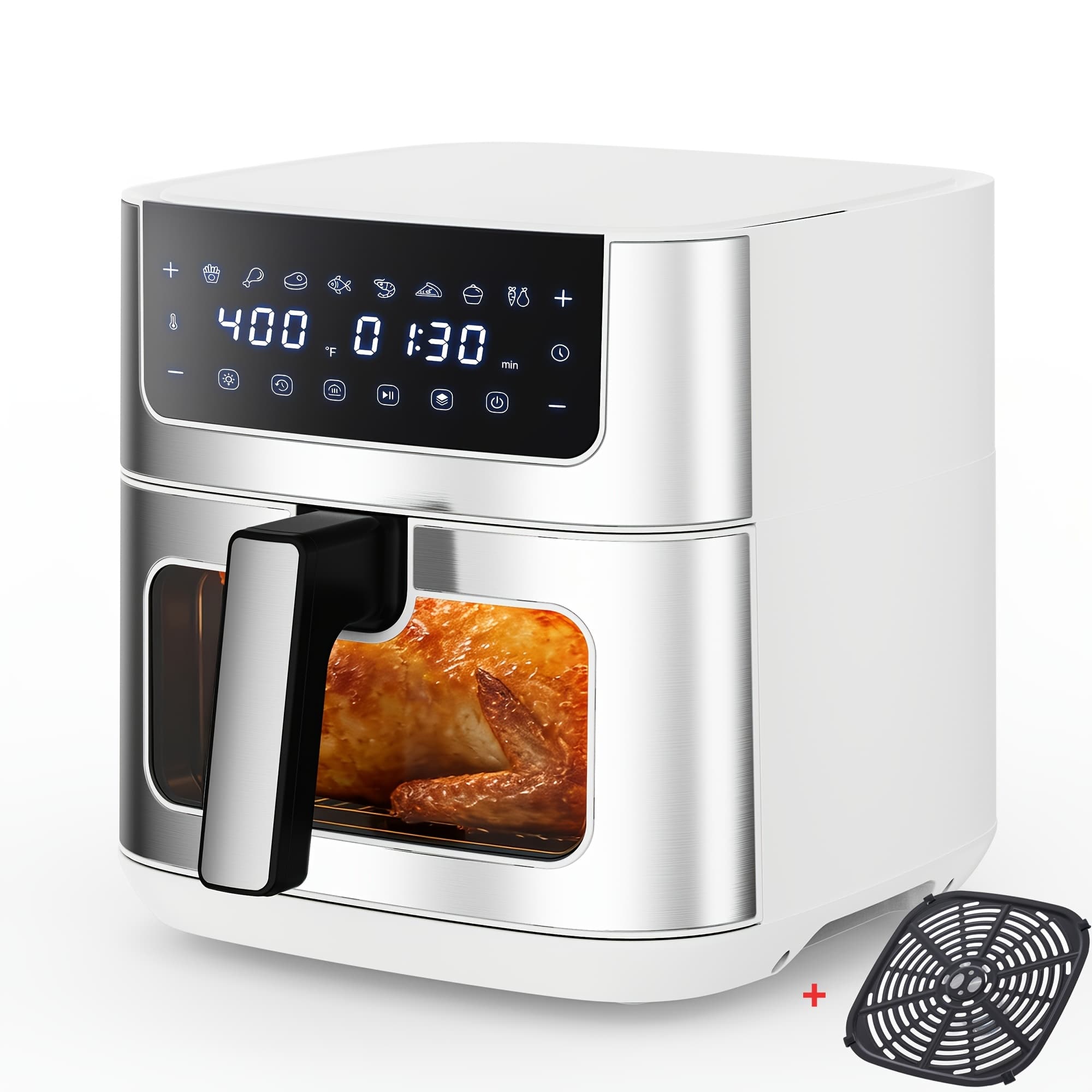 TEMU 6.34qt Air Fryer With Ceramic Coating Suitable For Roast, Bake, , Dehydrate, & , Digital Temperature (90°f-450°f), Easy-clean Cooker For, -type Plug ( Plug)