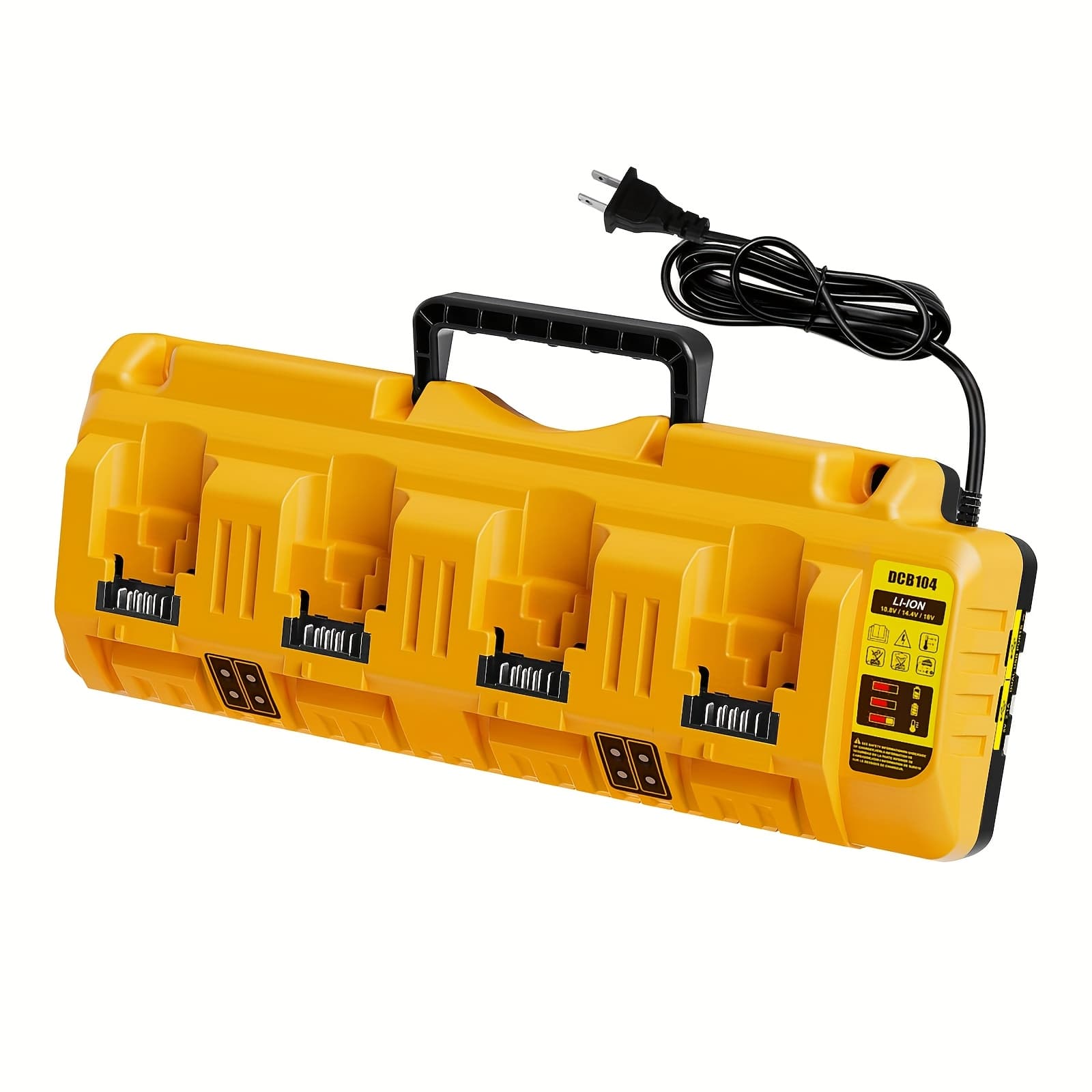 TEMU 4-port Replacement Rapid Charger For Charger Dcb104 With 2 Usb Ports, For 12v/20v Dcb127 Dcb200 Dcb204 - Battery Charger, Charging Station For , Outdoor Work, Workshop, Home, Diy &