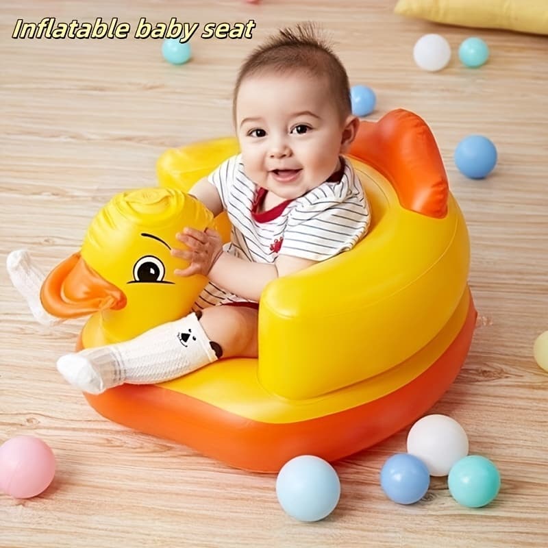 TEMU Inflatable ' With Built-in Air Pump, Portable Inflatable 's Chair Suitable For 3-36 Monthss, Floor-standing 's Support Seat, Suitable For Learning To Sit And Fee