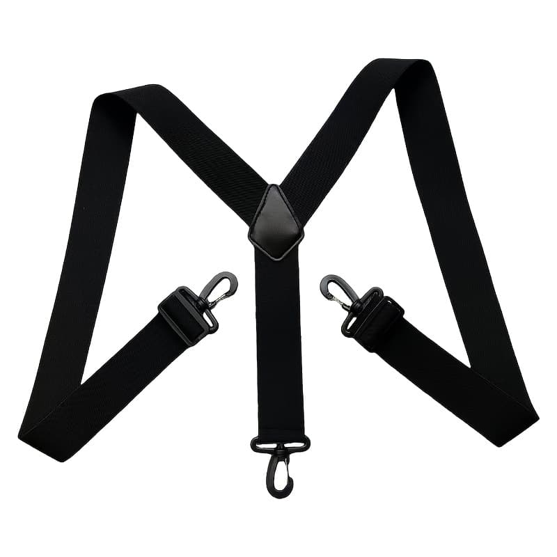 TEMU 2 In Men's Heavy-duty Wide Suspenders For Outdoor Denim Pants, Adjustable With Large Hooks