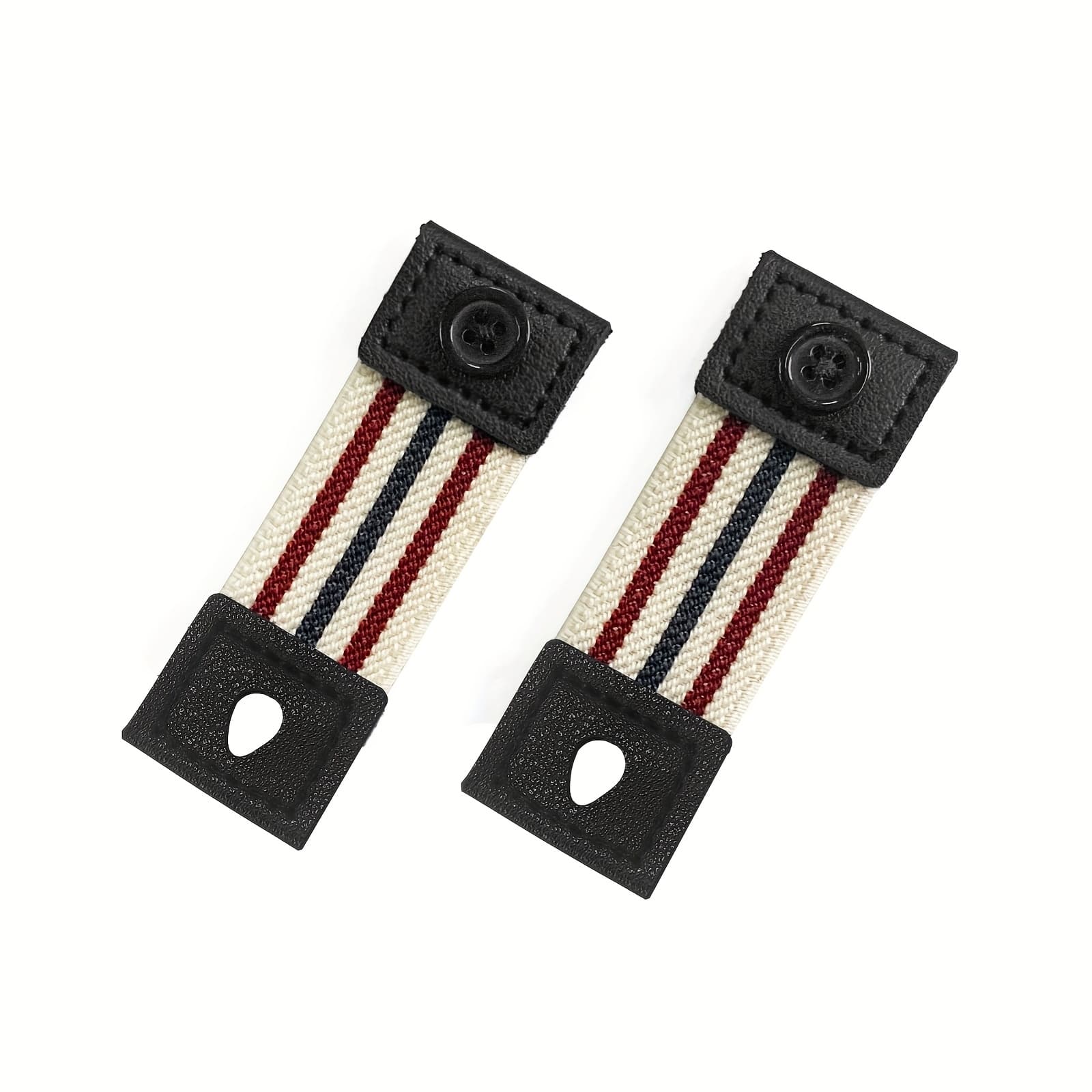 TEMU 2pcs Adjustable Elastic Shirt Sleeve Bands Non-slip Elastic Cuff Holder Men's Shirt Cuff Links With Fixed Button Elastic Shirt Arm Bands
