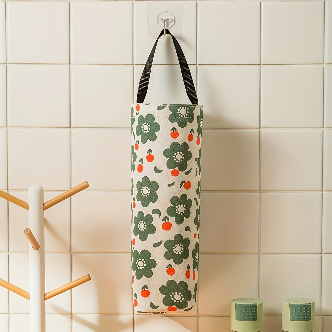 TEMU Household Kitchen Household Garbage Bag Organizer Storage Hanging Bag Shopping Bag Storage 1pc