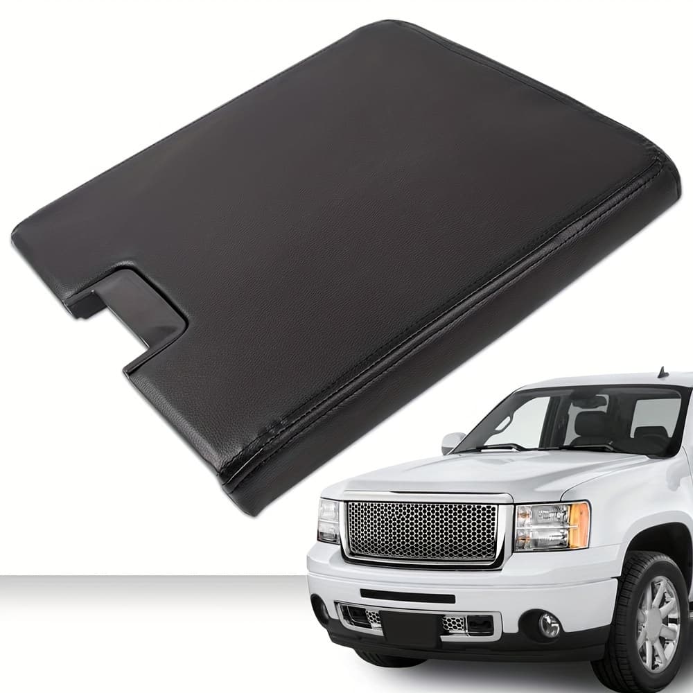 TEMU Console Lid Assembly W/latch Black For Chevy For Silverado 2007-2013, For For Sierra For Pick Ups Black Plastic Replaces 20864151