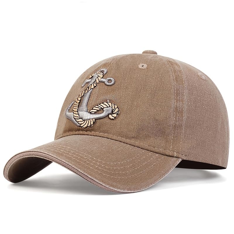 TEMU Men's Pirate Hook Washed Baseball Outdoor Adjustable Casual Hat Suitable For Spring Autumn Travel Beach Party