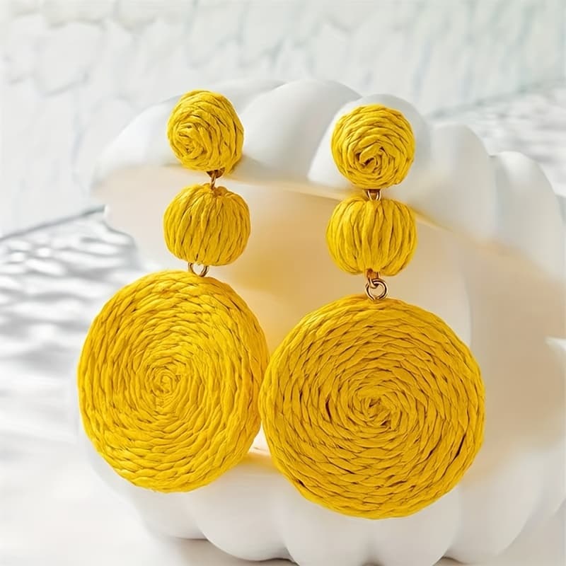 TEMU A Pair Of Long Bohemian-style Earrings For Women, Wear, Vacations, Parties, And As Gifts For Celebrations