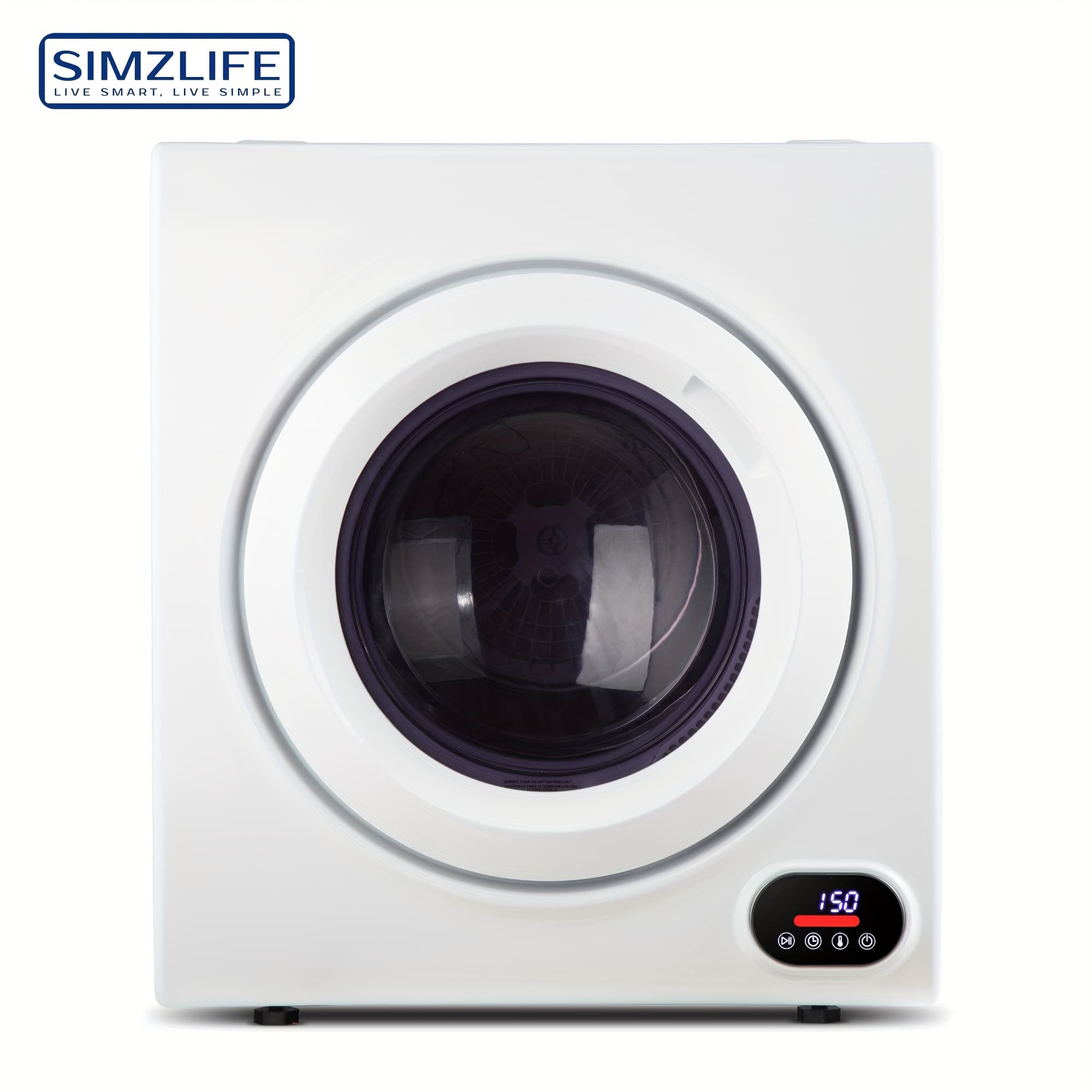 TEMU Compact Dryer 1.5/2.65 Cu. Ft. Portable Clothes Dryers With Exhaust Duct With Stainless Steel Liner 4 Function Small Dryer Machine, Suitable For Apartments, Dorm, Rvs