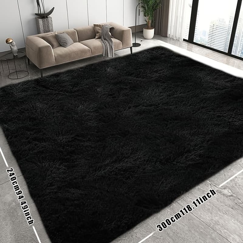 TEMU 1pc Of Super Soft And Thickened Fluffy Living Room Rug, Soft Plush Rug, Bedroom Interior Rug, Fluffy Faux Fur Rug, For Living *10ft/96*120inch
