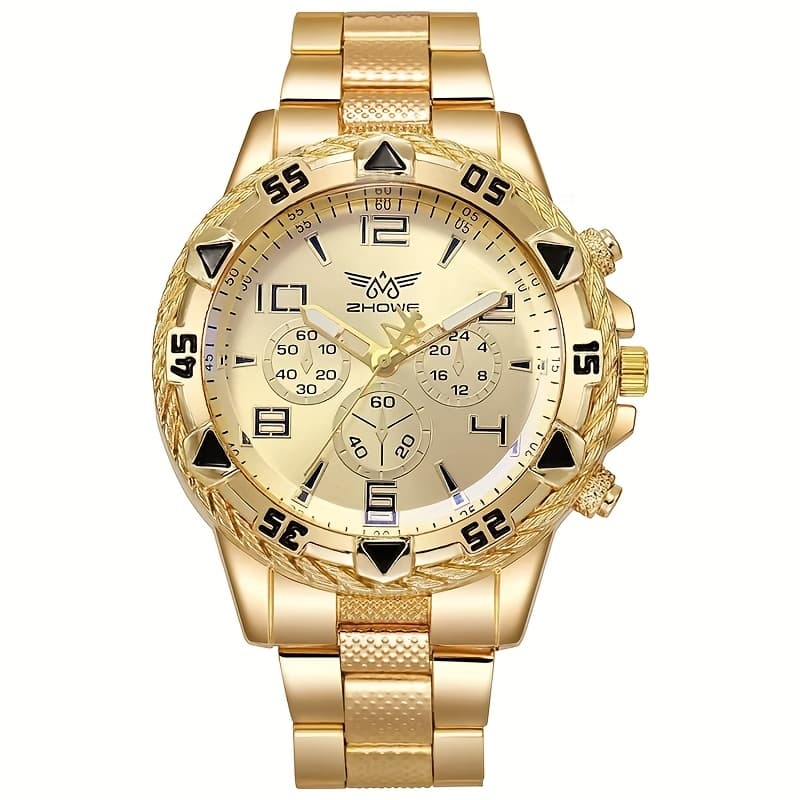 TEMU 1pc Luxury Men's Watch, Large Dial Fashion Quartz Business Wristwatch, For Gifts