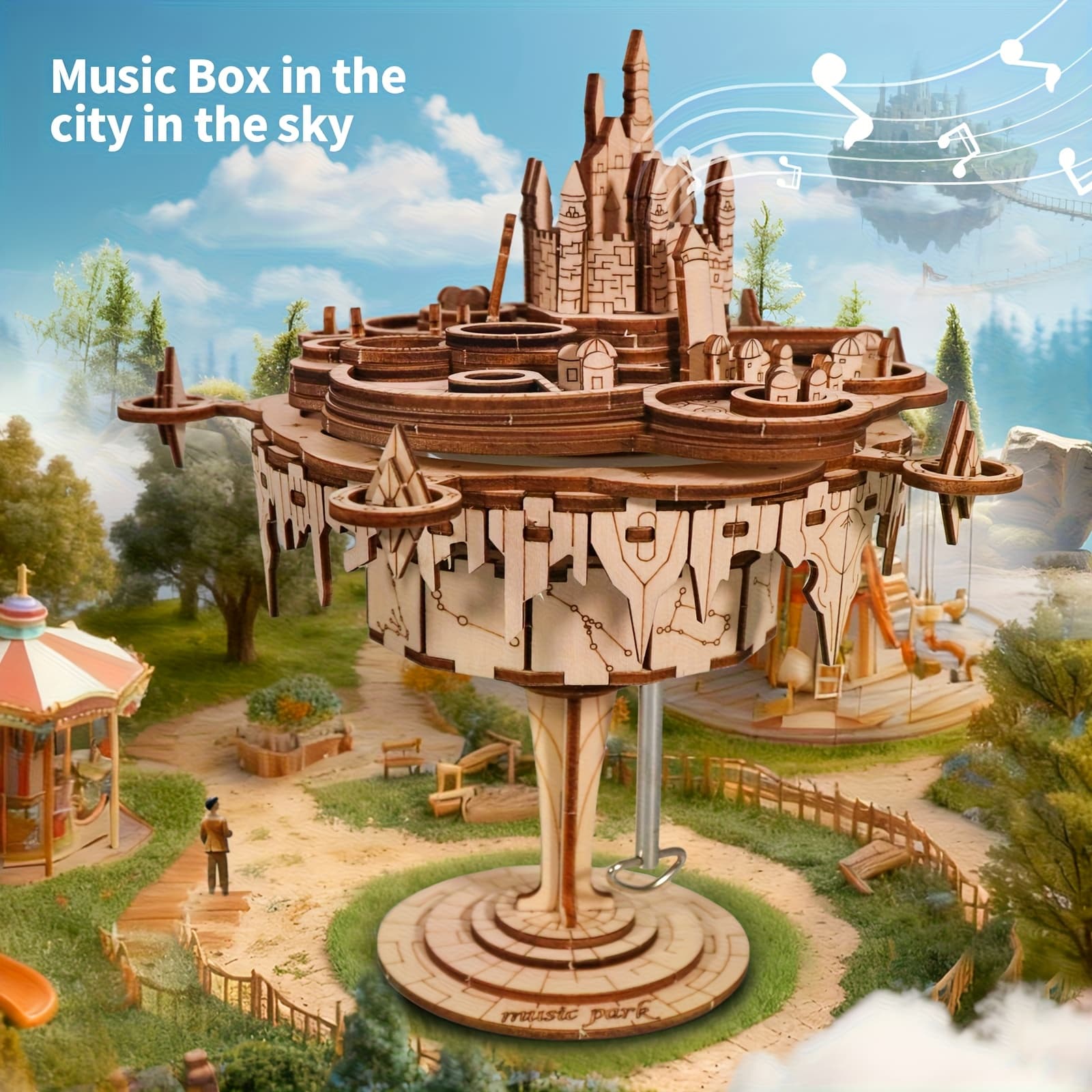 TEMU 3d Wooden Puzzles Music Box Kits You Are My Building Birthday Gift For Girls Or Women