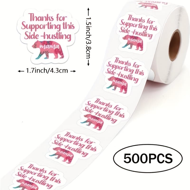 TEMU 500 Lovely Thanks For Supporting This Side Of Busy Stickers, Fun Small Business Envelope Stickers For Business Bags, Online Retailers For Mail Envelope Stickers
