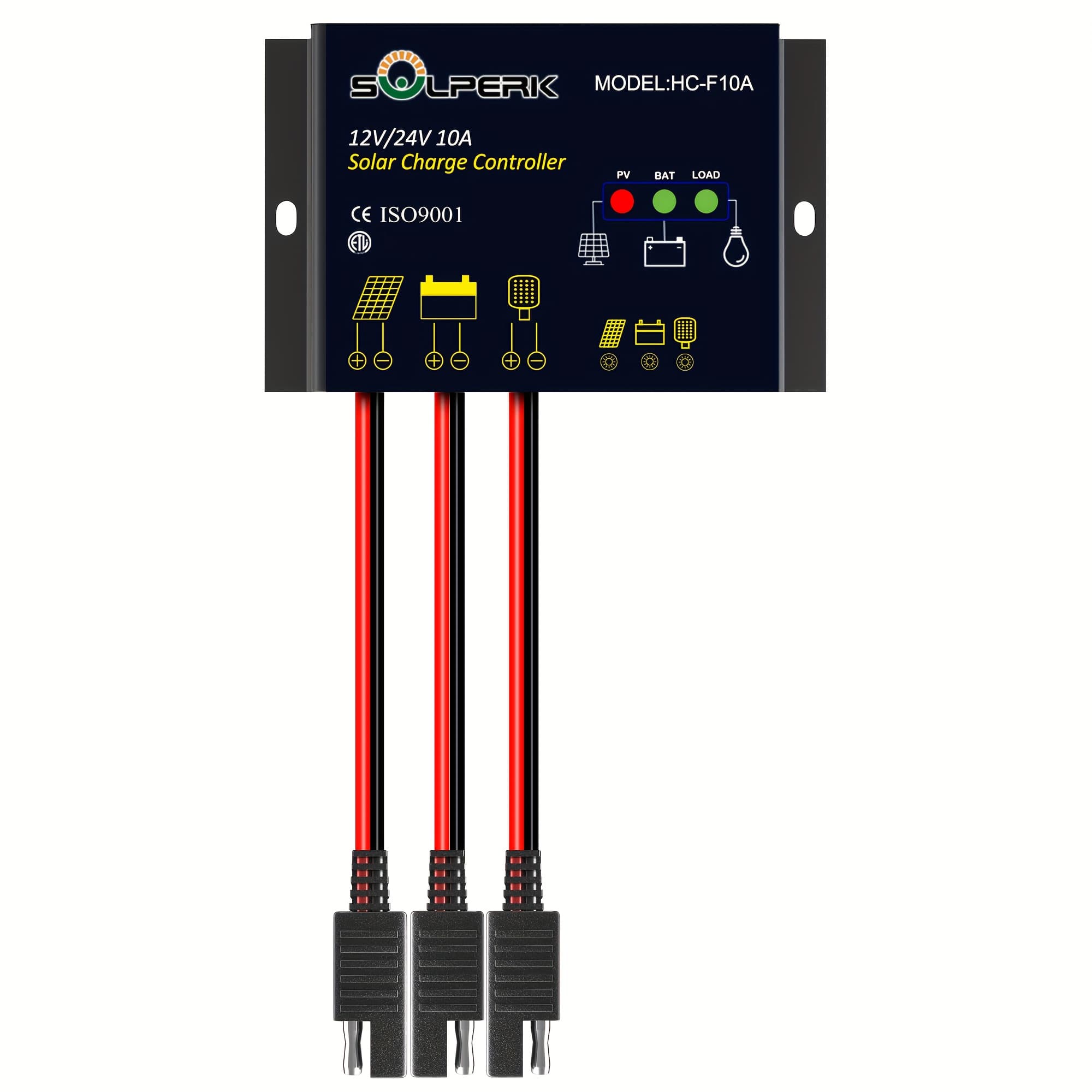 TEMU 10a Solar Charge Controller Solar Panel Controller 12v/24v Pwm Solar Panel Battery Intelligent Regulator For Rv Boat Car With Led Display