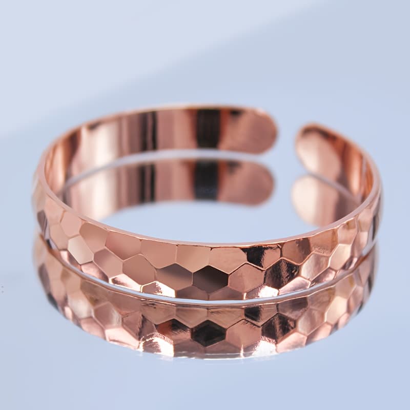 TEMU 1pc Purple Copper Men's And Women's Bracelet, Elegant Women's Purple Copper Bracelet, Unisex, Perfect For Daily Wear And Party Gifts, Christmas Birthday Gifts, New Year Gifts