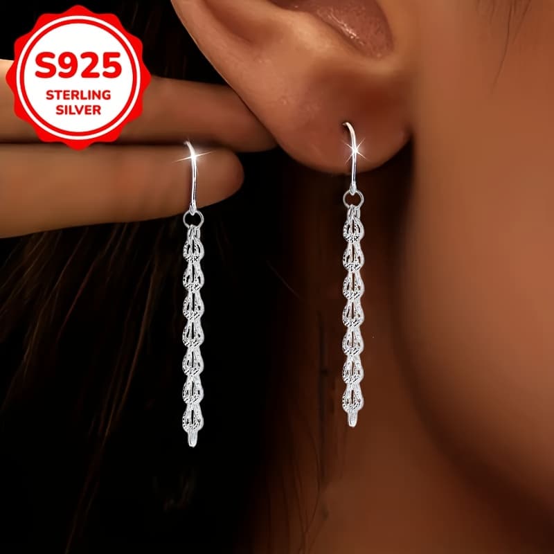 TEMU Simple And Casual S925 Silvery Phoenix Earrings, Low Allergy Ear Studs For Women' Wear, Perfect Valentine's Day/birthday Gift Holiday Present