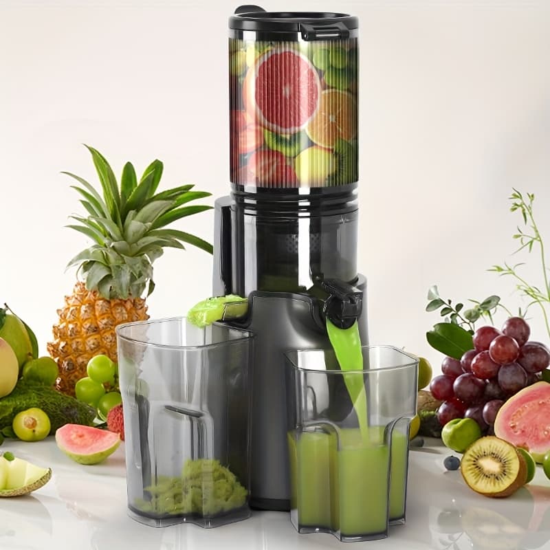 TEMU Cold Press Juicer Masticating Juicer With Wide Feed Chute 350w Slow Juicer Ideal For Whole Fruits And Vegetables Easy To Clean A For Your Kitchen Perfect Gift Idea