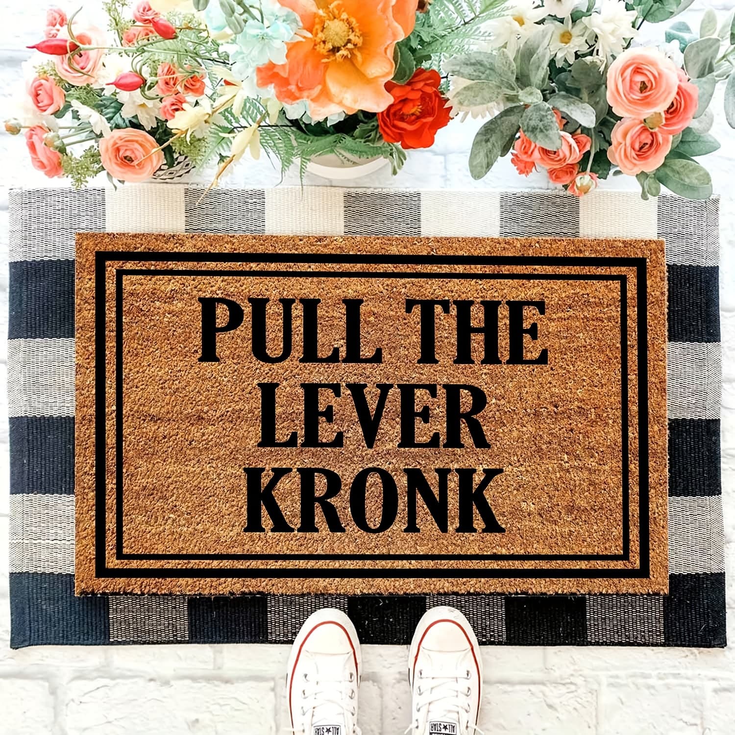 TEMU Funny Coir Doormat Pull Welcome Front Porch Decor Doormat For The Entrance Way Rugs With Heavy-duty Pvc Backing Non Slip Outdoor Coconut Coir Doormat 23.6 X 15.7 Inch
