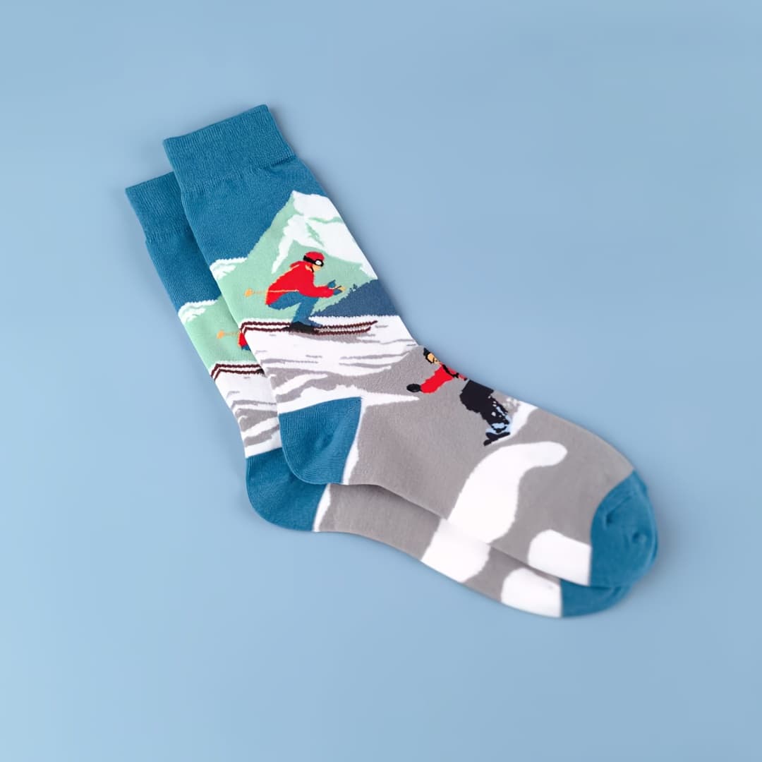 TEMU [1 Pair] Sports Skiing Trendy Fashion Men's And Women's Mid-tube Socks