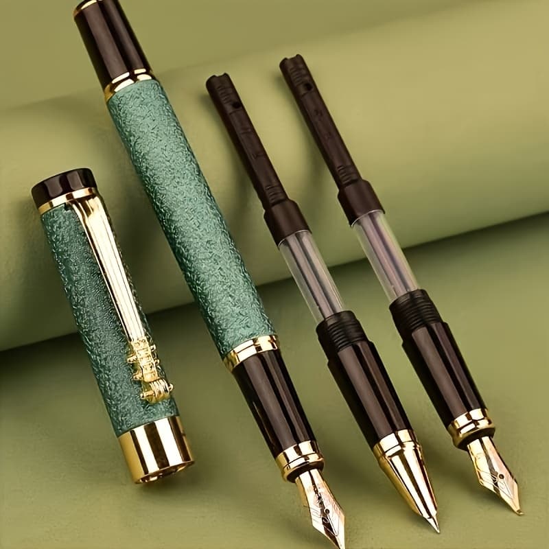 TEMU This New Elegant 3pcs Fountain Pen Set Features 3 Different Nib Sizes, Metal Nibs, And Exquisite Calligraphy Style. Suitable For Women And Adults, Perfect For Office Use Or As A Gift.