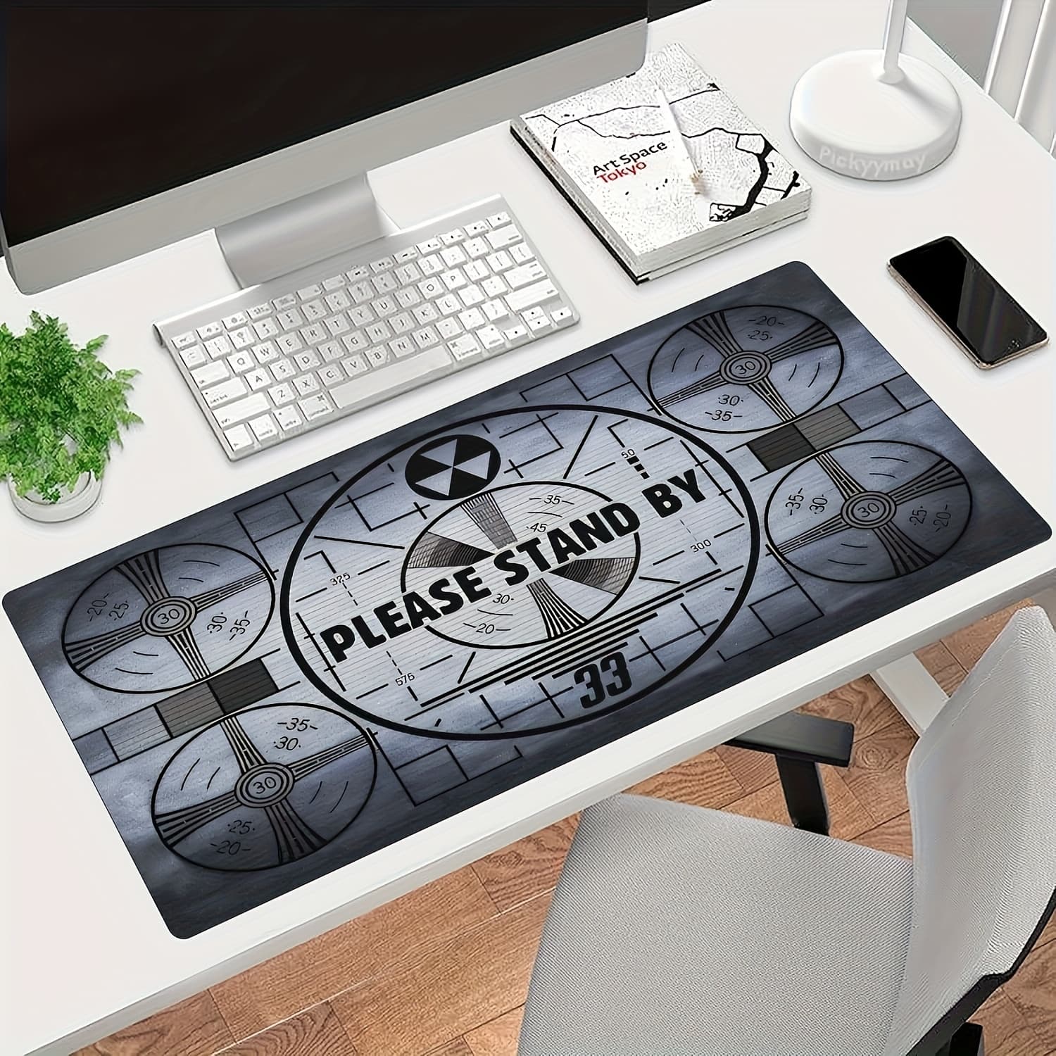TEMU 1pc "" Large Mouse Pad - Desk Mat, Rubber Base, For Office & Home Computer Setup