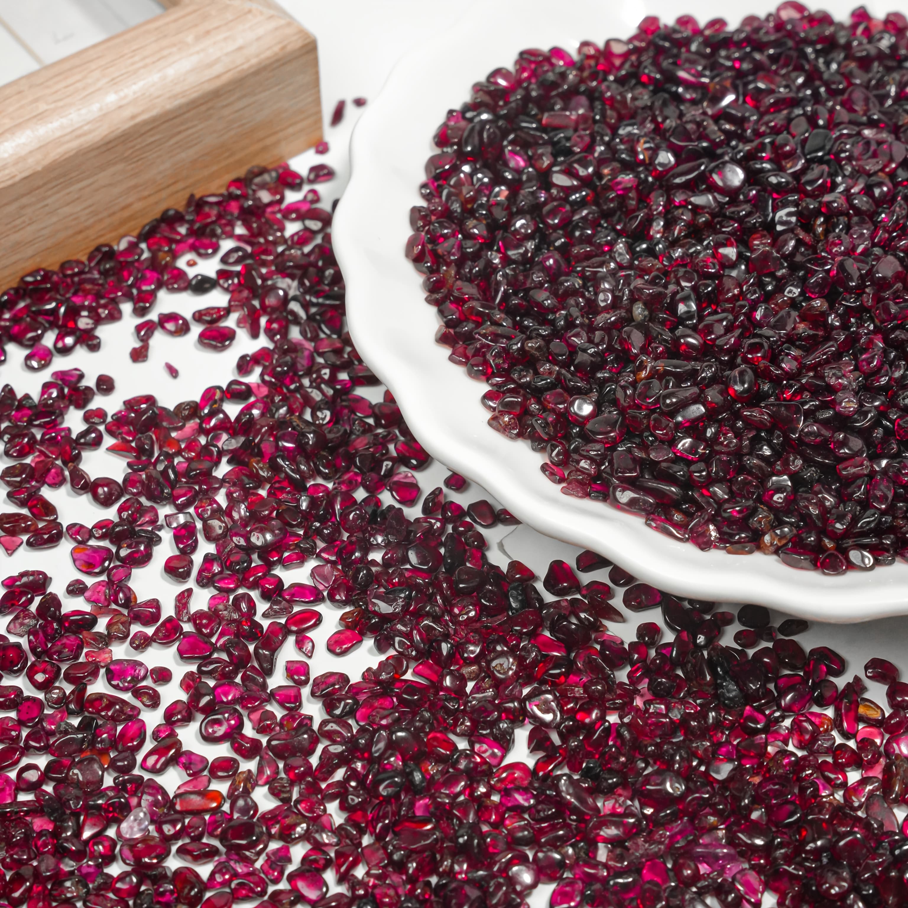TEMU 1oz/2oz/3oz Natural Garnet Small Size Bulk Fish Tank Gravel Vase Filling Stone Bulk Broken Crystal Polishing Natural Quartz Crystal Bulk Polishing, For .
