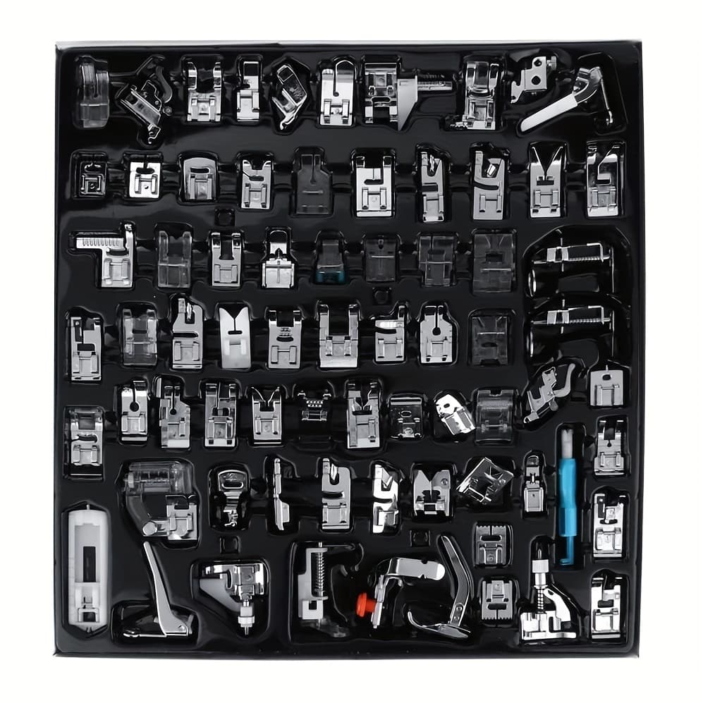 TEMU 72pcs Sewing Machine Sewing Foot Presser Foot Professional Presser Feet Set Forbrothersinger Kenmorelow Shank Sewing Machines Presser Feet Set