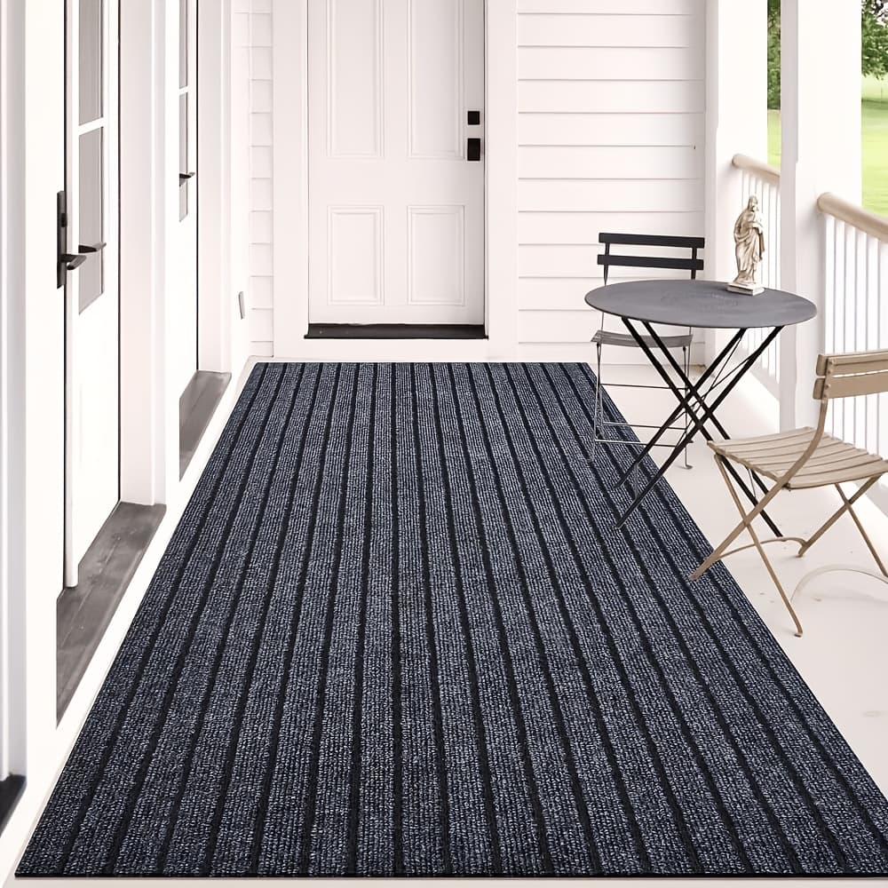 TEMU Non-slip Long Runner Mat For Outdoor . This Washable Floor Mat Features A Rubber Backing And Is Ideal For Indoor And Outdoor Use, Perfect For Areas Like Pools, Patios, , Kitchens, And Garages