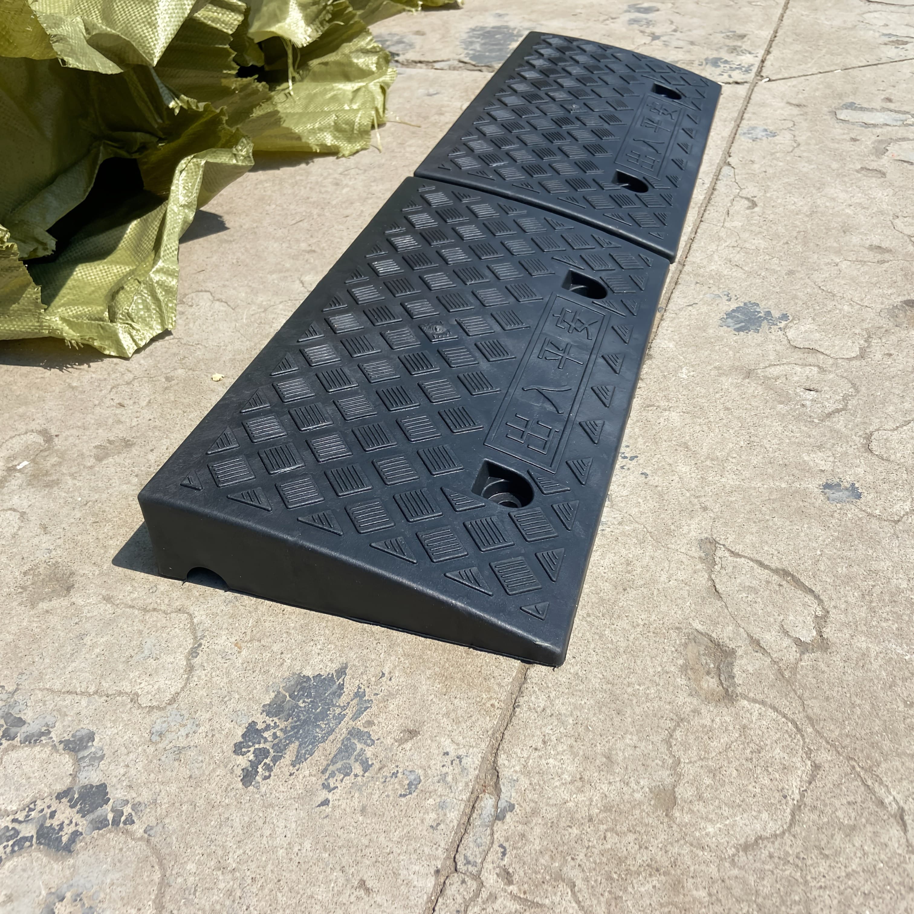 TEMU 2 Portable Car Step Ramps - 19.7 X 10.6 X 2.75 Inches Multi-functional Threshold Ramps, Suitable For Home , Curb Edges On , Outdoor Sidewalk Steps, And Uneven In Hospitals And .
