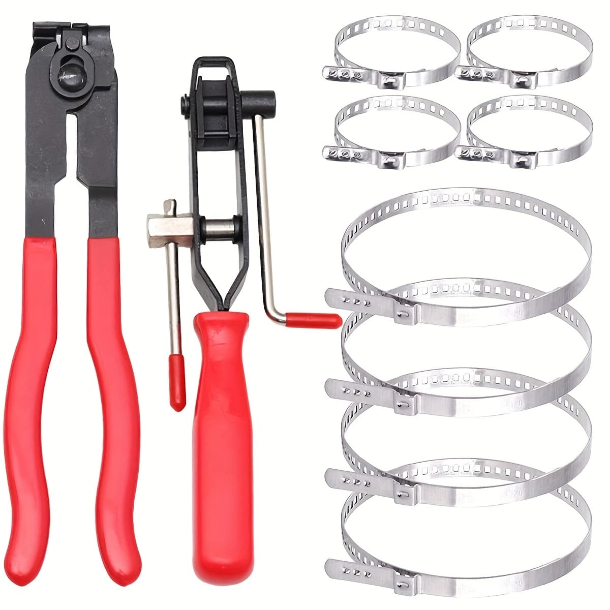 TEMU 10pcs Set Of Cv Joint Clamp Cv Clamp Tool Cv Clamp Ear Clamp Pipe Connection Tool Disassembly Tool Kit, Suitable For Most Automotive Joint Shoe Clamps