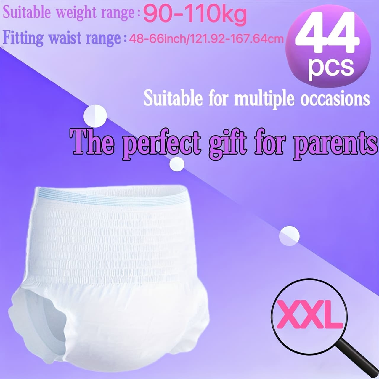TEMU Adult Pull-up Pants For Seniors, High Absorbency & Leak-proof Protection, Ultra Thin & Breathable, , Disposable Underwear, Ideal For Home Care & Overnight Use For