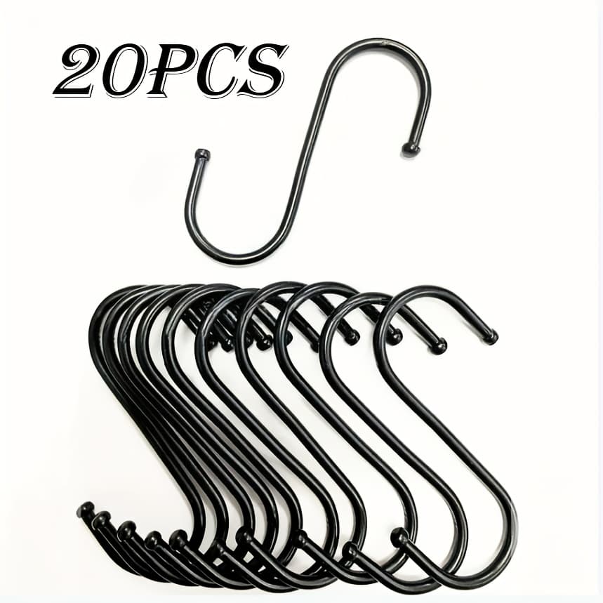 TEMU 20pcs Hooks For Hanging Plants, Durable Kitchen Hooks For Kitchenware, Pots, Cutlery, Clothes, Utility Hooks