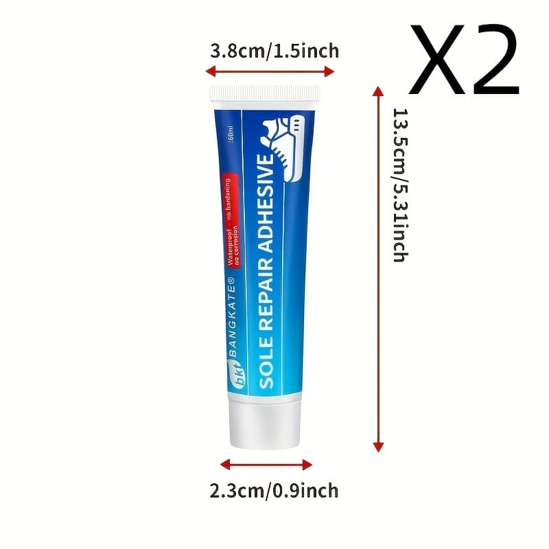 TEMU 2pcs (60+60ml) Fast-setting Transparent Shoe Repair Adhesive - Washable, Ready-to-use With Attached Tool For Sole Repair, Shoe Use