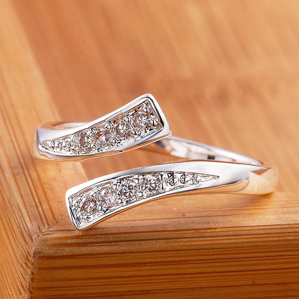 TEMU 1pc, S925 Sterling Silvery Bohemian Toe Ring With Sparkling Cubic, Adjustable Toe Ring, Summer Holiday Party Accessories, Day Gift