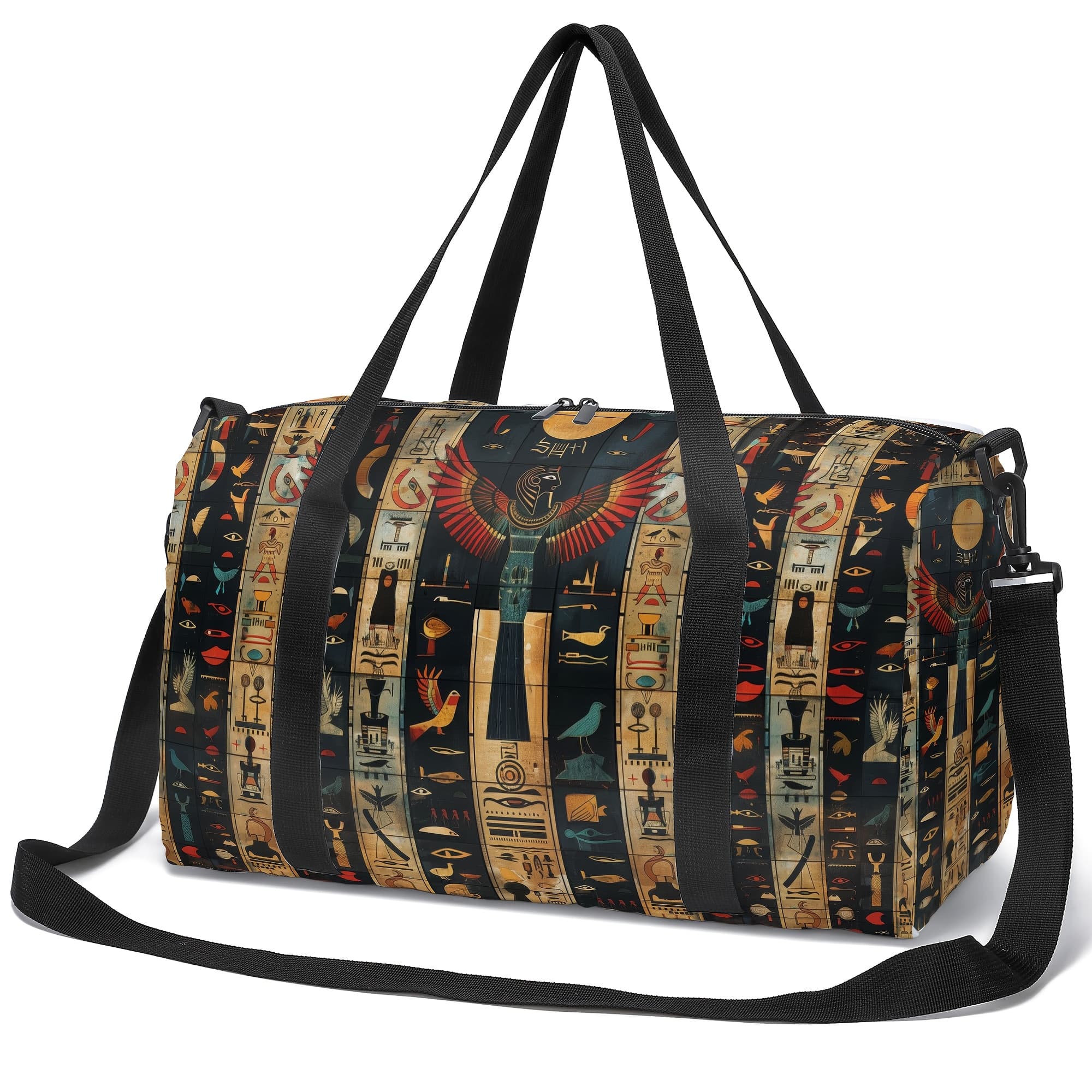 TEMU Trendy Printed Pattern Travel Bag, Unisex Luggage Organizer, Sports Yoga Fitness Tote Bag