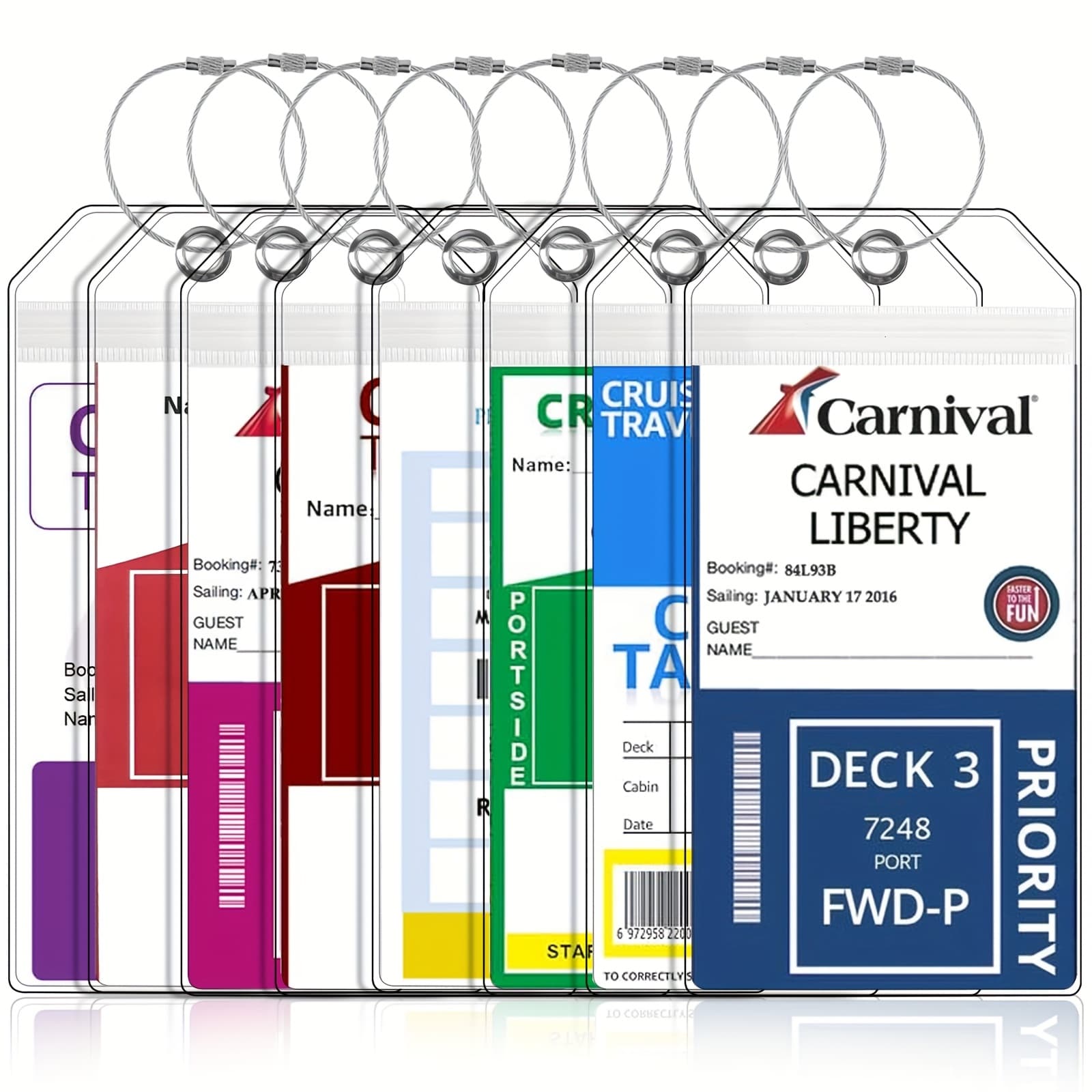 TEMU 8-pack Cruise Luggage Tag Holder, Cruise Luggage Tag Holder Used For & Celebrity Cruise - 2025 & 2026 Cruise Ship Essentials