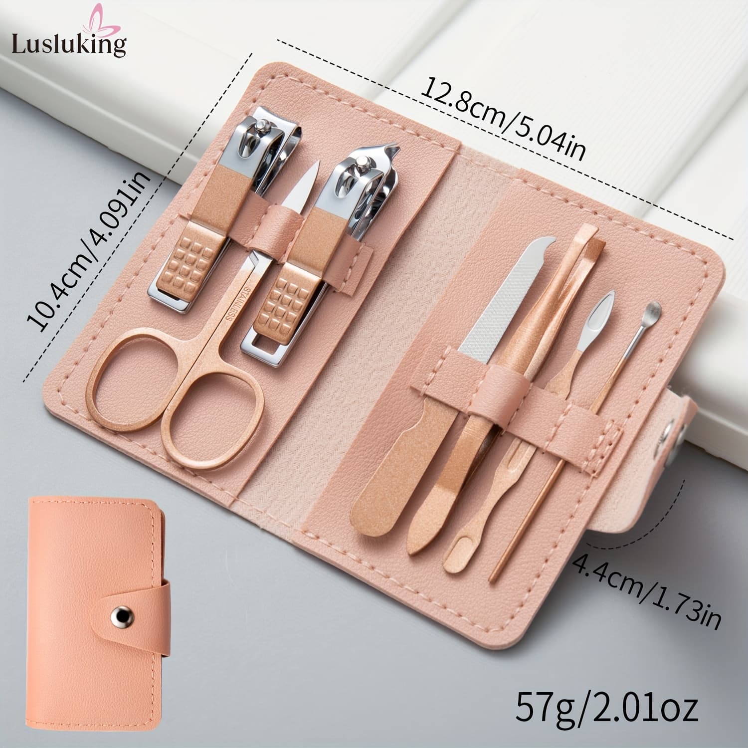 TEMU 7pcs High-quality Stainless Steel Nail Clipper Set – Manicure Kit With Cuticle Nipper, Personal Nail Care Tools For Home & Travel