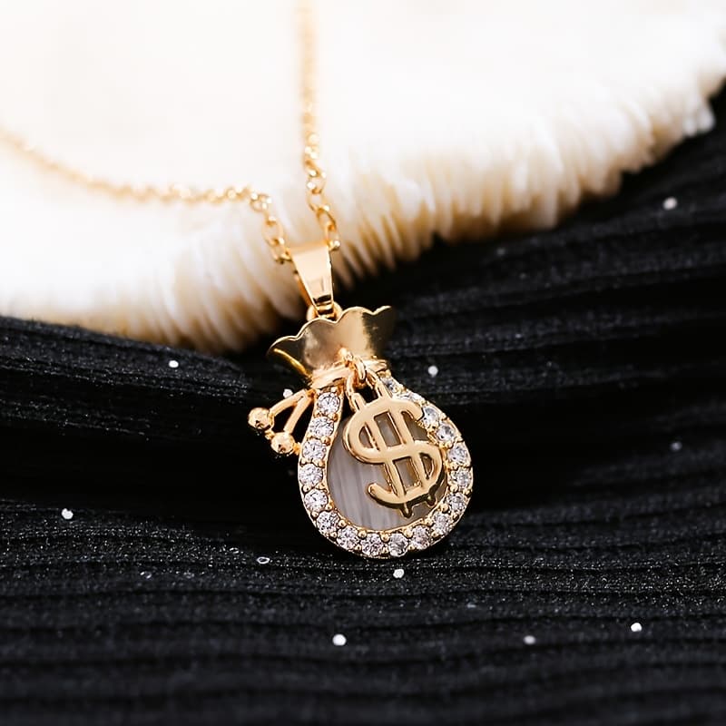 TEMU Wealth And With Sparkling Necklace For Women