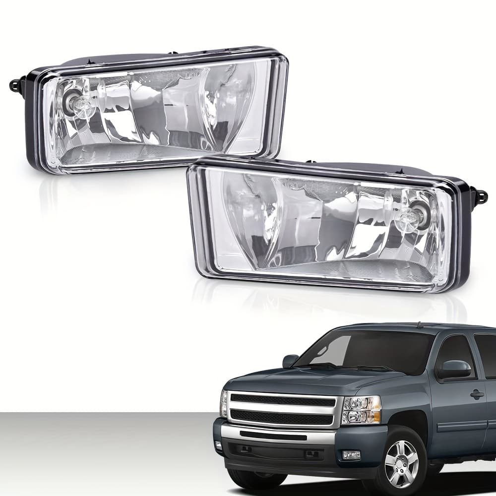 TEMU Compatible With Chevy Silverado 1500, 2500, 3500, And Models From 2007 To 2015, Are Fog Light Lamps For The Bumper, Without Battery