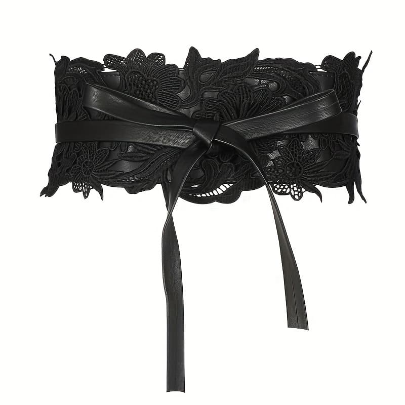 TEMU Lace Trim Corset Belt All-match Fashion Waist Cincher 240