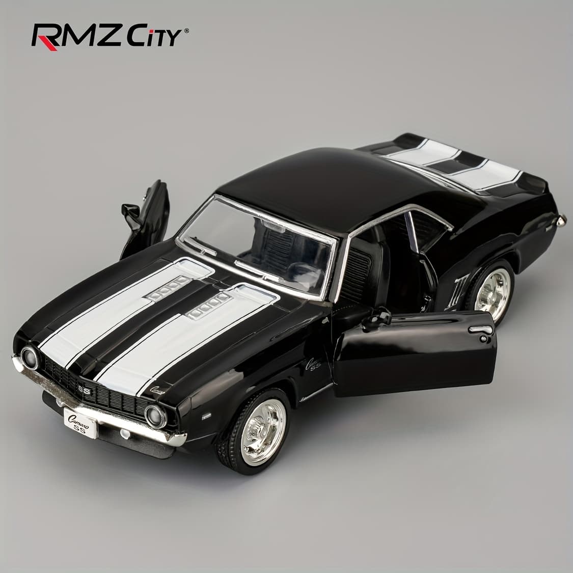TEMU Simulation 1:36 Alloy Golden Retro For Camaro Car Model Can Pull Back Toy And Girls Gift Holiday Christmas Birthday Gift Black