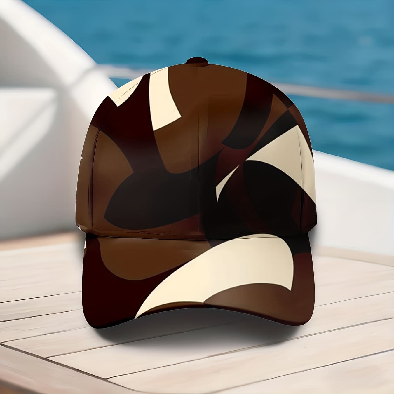 TEMU Desert Camouflage Printed Baseball , Outdoor Adventure Pattern Hat, Military-style , Unisex, Adjustable, Suitable For Hiking, Hiking, Camping And Sun Protection, Fashionable And All-match