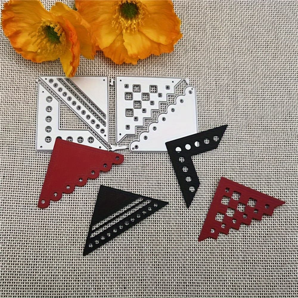 TEMU Corner Metal Mold Metal Cutting Mold Craft Stamp Die Cutting Embossing Card Making Template Frame